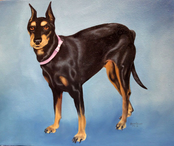 dog portrait, dog portrait from photos,manchester terrier