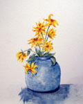 Floral painting, flower painting, painting black eyed susans, painting of flowers, yellow flowers