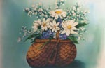 floral portrai, floral painting, flower art, flower artist, flower portrait, flowers, daisies, painting of flowers, watercolor